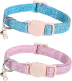 Cat Collar-2 Pack Cat Collar Blue and Pink Linnet by BoboRainbow