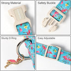 DOGWONG Spring Summer Dog Collar-Cute Flamingo Dog Collar, Adjustable Soft - Image 3