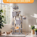 Sweetcrispy 66 Inch Cat Tree Tower, Pet Condo - Image 2