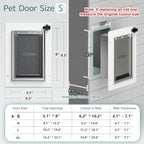 Cat Door for Wall Dog Door for Wall Exterior, 3-Flap Small Pet Door for Walls - Image 6