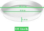 2 Pack of 10 inch Plant Saucer Gray, Heavy Duty Plastic Plant Saucer 10 inch - Image 2