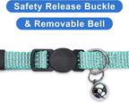 Pawtitas Reflective Teal Cat Collar - Image 3