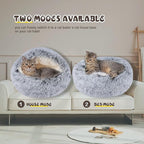 Cat Bed for Indoor Cats, Calming Cozy Cave - Image 5