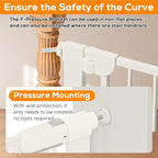 29.5-46" Magnetic Baby Gate for Stairs, Baby Safety Essentials, Auto Close Gate - Image 7