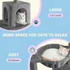 Allewie 29.5in Indoor Cat Tree, Padded Perch, and Hanging Ball, Suitable - Image 4