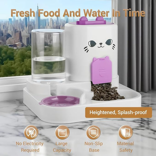 2-in-1 Gravity Pet Feeder & Water Dispenser - Image 2