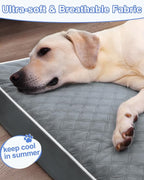 KSIIA Extra Large Dog Bed for Crate Pad Waterproof Dog Bed - Image 4