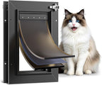 All Aluminum Cat Door Interior Door Black 3 Flaps, by PETCOMING