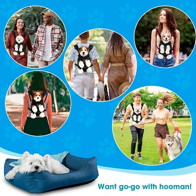 Mosago Dog Backpack Carrier, Adjustable Pet Front Carriers, Legs Out Carrying - Image 9