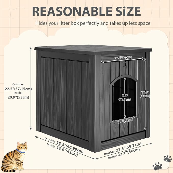 Cat Litter Box Enclosure, Hidden Litter Box - Image 4