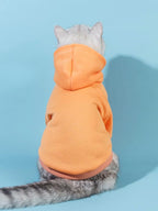 QWINEE Basic Dog Hoodie Sweatshirt Puppy Sweater Warm Cat Costumes Pet Clothes - Image 3