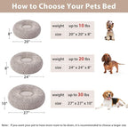 WNPETHOME Calming Dog Bed Cat Bed Donut, Faux Fur Pet Bed Self-Warming Donut - Image 4