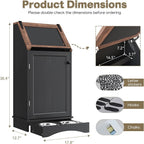 Flip-Top Dog Feeding Station, Dog Food Cabinet - Image 2