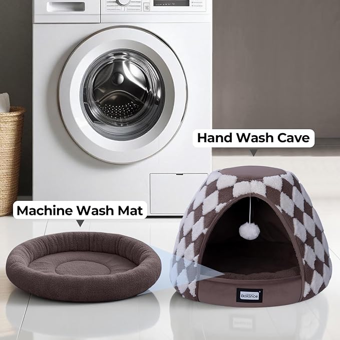 BALANCE Cat Beds for Indoor Cats, 2-in-1 Cat Bed Cave - Image 9