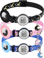 3 Pack Airtag Cat Collar, Breakaway Cat Airtag Collar by Taghelp