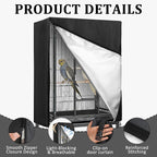Bird Cage Cover 35"x25"x47" Heavy Duty Waterproof Bird cage Covers - Image 3