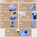 HWONMTE Portable Automatic Cat Feeder and Water Dispenser - Image 7