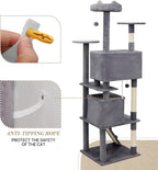 Athena Collection Cat Tree, 77 Inch Cat Tower - Image 7