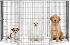 FDW 36 Inch Dog Pen 8 Panel Dog Playpen Indoor Outdoor Metal Puppy Pet Fence by FDW