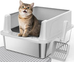 FURTIME Stainless Steel Cat Litter Box by FURTIME