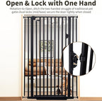 59“ Extra Tall Cat Gate for Doorway：29.4-33.4” Wide Pet Gate, Auto Close/One - Image 2