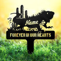 Personalized Bearded Dragon Memorial Metal Stake – Custom Lizard Pet Grave by NIWAHO