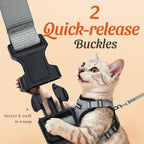 Dooradar Cat Harness and Leash Set, Escape Proof Safe Adjustable Kitten Vest - Image 4
