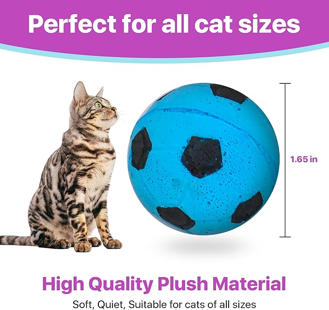 SPOT Sponge Soccer Ball Cat Toys - Image 3