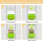 BNOSDM Automatic Bird Feeder Water Dispenser Set No Mess Bird Cage Feeders - Image 4