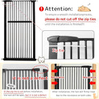 Lumizone Extra Tall Pet Gate 55.12" High Pressure Mounted 50.79"-55.11" Extra - Image 9