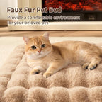 Self-Warming Cat Bed, Plush Faux Fur Pet Bed Mat - Image 4