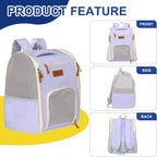 Pet Backpack Carrier, Portable and Ventilated, Oxford Cloth, Dogs Cats and - Image 4