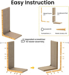 Cardboard Cat Scratcher, 26 Inch L Shape Scratch Pad Wall Mounted, Vertical - Image 5