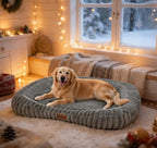 Cute Dog Bed for Extra Large Dogs, XL Washable Soft Plush Furry Calming Dog Bed by Unknown