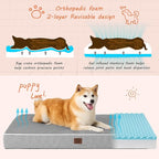 EHEYCIGA Waterproof Dog Bed Orthopedic 35"x23", Memory Foam Pet Bed - Image 2