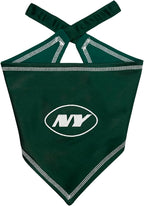 Pets First NFL New York Jets TIE Bandana, Size Small/Medium. Dog Bandana Scarf by PETSFIRST