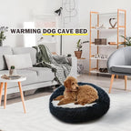 Cat Bed for Indoor Cats, Calming Cozy Cave - Image 6