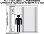 Ideal Pet Products Aluminum Pet Patio Door, Adjustable Height 77-5/8" to 80-3/8" - Image 2