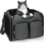 Dog, Cat Carrier for Pets Up to 15 Lbs, Airline Approved Collapsible Soft-Sided by Unknown