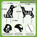 2 Pack Metal Dog Garden Decor for Outside - Image 2