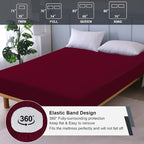 Waterproof Mattress Protector King, Fitted Sheet Style Breathable Mattress Cover - Image 5