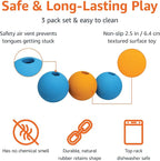 Amazon Basics Interactive Bouncy Durable Rubber Dog Toy Balls, 2.5 inch - Image 2
