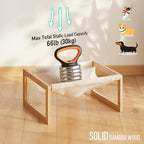Large Cat Hammock Bed, Bamboo Wood Elevated Pet Hammock - Image 9