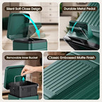 CEROELDA Small Trash Can with Lid-5L/1.3 Gal, Stainless Steel Outdoor Dog Poop - Image 4