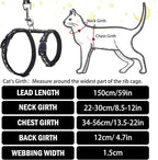 PUPTECK Adjustable Cat Harness and Leash Set Escape Proof Kitten Strap Collar - Image 2