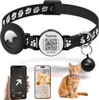 QR Code AirTag Cat Collar Breakaway Reflective by Taghelp