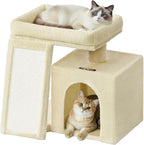 Feandrea Small Cat Tree, Cat Tower Condo, Scratching Ramp, Large Top Perch by FeandreabySONGMICSHOME