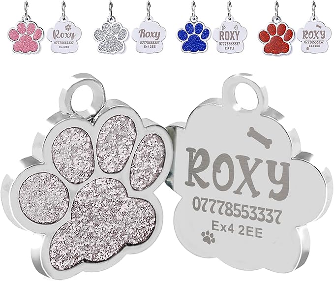 EDSG Cat Dog Tags Personalized for Pets, Dog Name Tags Cat Name ID Tag by EDSG