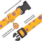 Cotton Handmade Dog Collar Cute and Distinctive Patterns Yellow Rose - Image 2