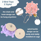 Bird Toys for Parakeets, Colorful Parakeet Toys Wheel, Interactive Spinner - Image 4